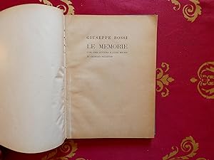 Seller image for Giuseppe Bossi Le memorie con una lettera a Luigi Milani di Giorgio Nicodemi Pellegatta ed. for sale by Libreria antiquaria Britannico