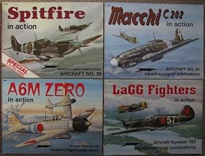 Seller image for [Lot of 4] Squadron/Signal Aircraft Publications: Includes 1) #39 - Spitfire in Action; 2) #41 - Macchu C.202 in Action; 3) #59 - A6M Zero in Action; 4) #163 - LaGG Fighters in Action for sale by Crossroad Books