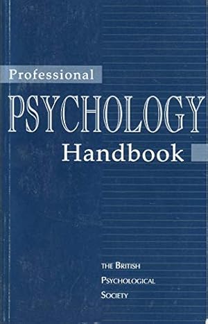 Imagen del vendedor de The Professional Psychology Handbook a la venta por WeBuyBooks