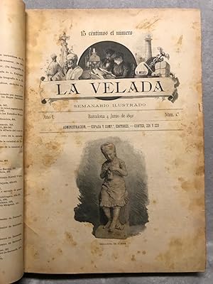 LA VELADA. Semanario ilustrado. Tomo I. Año 1, 2 y 3. 100 nrs.