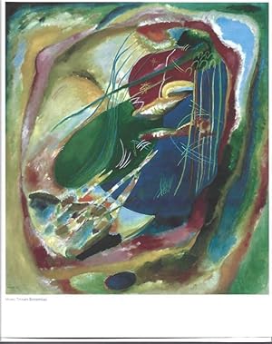 LAMINA 33395: Pintura con tres manchas num. 196, por Kandinsky