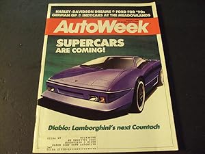 Auto Week Aug 1 1988 Lamborghini Diablo, Harley--Davidson