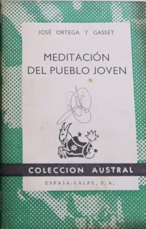 Imagen del vendedor de Meditacin del pueblo joven a la venta por Librera Alonso Quijano