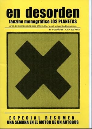 EN DESORDEN. FANZINE MONOGRÁFICO LOS PLANETAS. NÚMERO 1. OTOÑO 98.