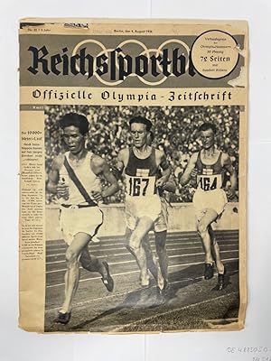 Reichssportblatt Nr. 32 3. Jahr 8/1936 Offizielle Olympia Zeitschrift Deckeltitel: Olympiade 1928.
