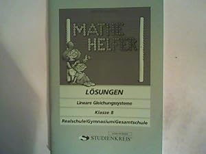 Bild des Verkufers fr Motte & Lazy's Mathe Helfer, Lsungen, Lineare Gleichungssysteme, Klasse 8 zum Verkauf von ANTIQUARIAT FRDEBUCH Inh.Michael Simon