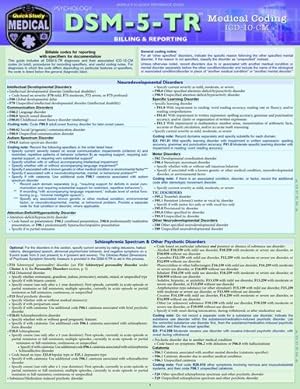 Imagen del vendedor de DSM-5-TR Medical Coding: a QuickStudy Laminated Reference Guide by Bernstein PsyD, Rona, Jacobs, Elizabeth [Wall Chart ] a la venta por booksXpress