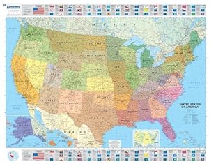 Image du vendeur pour USA Political - Michelin rolled & tubed wall map Encapsulated (Map) mis en vente par CitiRetail