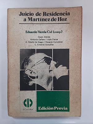 Imagen del vendedor de Juicio de Residencia a Martinez de Hoz a la venta por Libros nicos