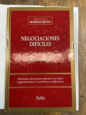 Seller image for Negociaciones Dificiles for sale by Libros nicos