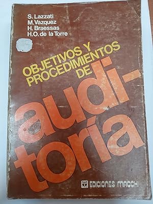 Imagen del vendedor de Objetivos y procedimientos de auditoria a la venta por Libros nicos