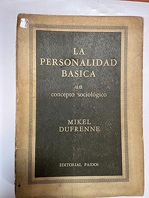 Imagen del vendedor de La personalidad basica un concepto sociologico a la venta por Libros nicos