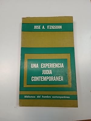 Seller image for Un experiencia judia contemporanea for sale by Libros nicos