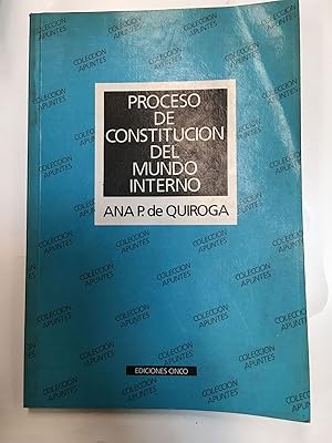 Imagen del vendedor de Proceso de constitucion del mundo interno a la venta por Libros nicos