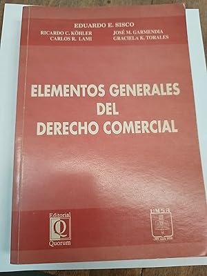 Imagen del vendedor de Elementos generales del derecho comercial a la venta por Libros nicos