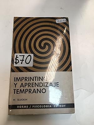 Seller image for Imprinting y aprendizaje temprano for sale by Libros nicos