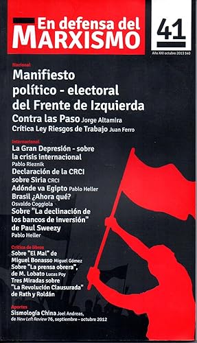 EN DEFENSA DEL MARXISMO Nr 42 - Septiembre 2014