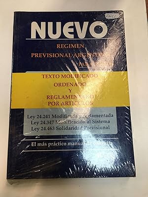 Imagen del vendedor de Regimen previsional argentino para todos. Texto modificado ordenado y reglamentado por articulos a la venta por Libros nicos