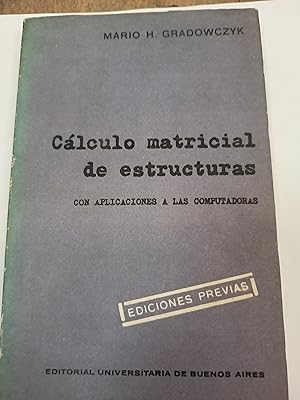 Immagine del venditore per Calculo matricial de estructuras venduto da Libros nicos