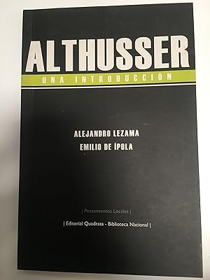 Imagen del vendedor de Althusser una introduccion a la venta por Libros nicos