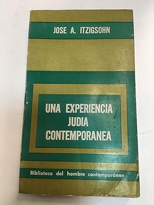 Imagen del vendedor de Una experiencia judia contemporanea a la venta por Libros nicos