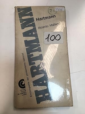 Imagen del vendedor de Hartmann a la venta por Libros nicos