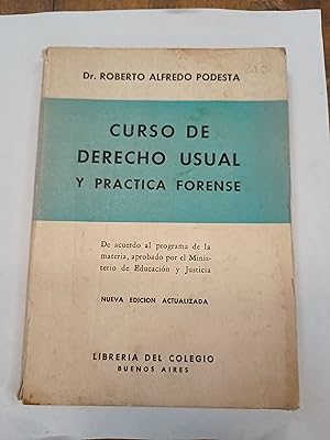 Seller image for Curso de derecho usual y practica for sale by Libros nicos