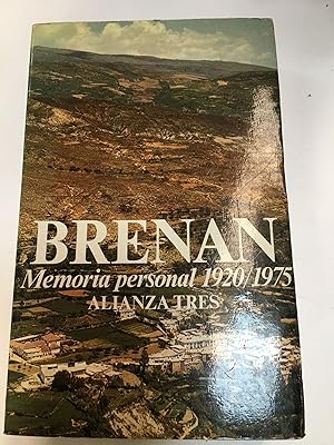 Imagen del vendedor de Brenan memoria personal 1920/1975 a la venta por Libros nicos