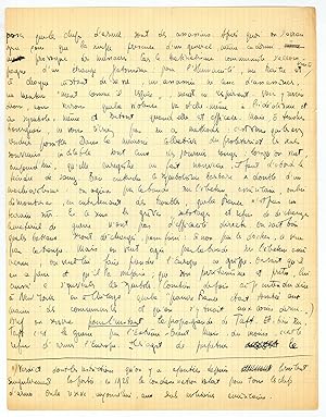 Bild des Verk�ufers f�r "Les communistes et la paix". Autograph manuscript (fragment). zum Verkauf von Antiquariat INLIBRIS Gilhofer Nfg. GmbH