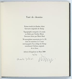 Seller image for Tant de chemins. for sale by Antiquariat INLIBRIS Gilhofer Nfg. GmbH