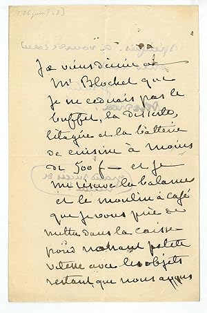 Image du vendeur pour Autograph letter signed "GSand". mis en vente par Antiquariat INLIBRIS Gilhofer Nfg. GmbH