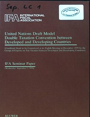 Image du vendeur pour United Nations Draft Model. Double Taxation Convention between Developed and Developing Countries. IFA Seminar Paper mis en vente par books4less (Versandantiquariat Petra Gros GmbH & Co. KG)