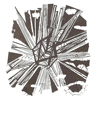 Image du vendeur pour Original-Holzschnitt "Stern" (1961, WV 640) als Neujahrsgru 1990 vom Originalholzstock neu gedruckt von Fritz Schwarzenberger mis en vente par Antiquariat Andreas Schwarz
