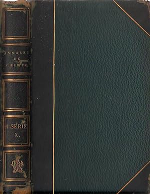 Imagen del vendedor de Annales de chimie et de physique, quatrime srie, tome X, anne 1867 a la venta por PRISCA