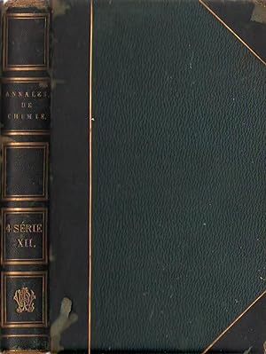 Imagen del vendedor de Annales de chimie et de physique, quatrime srie, tome XII, anne 1867 a la venta por PRISCA
