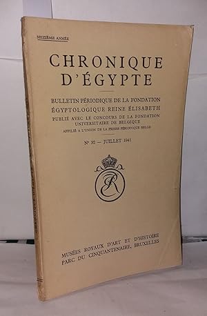 Seller image for Chronique d'gypte N 32 Bulletin priodique de la fondation gyptologique Reine lisabeth for sale by Librairie Albert-Etienne