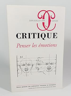 Imagen del vendedor de Revue Critique n625-626 "Penser les motions" a la venta por Librairie L'Autre sommeil