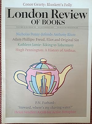 Imagen del vendedor de London Review Of Books 29 November 2001 a la venta por Shore Books