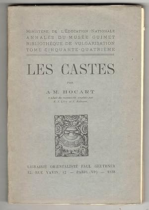 Les Castes. Traduit du manuscrit anglais par E. J. Lévy et J. Auboyer