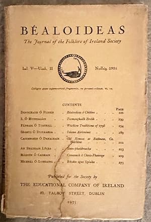 Bealoideas; The Journal of The Folklore of Ireland Society; Iml.V-Uimh. II ; Nodlaig 1935