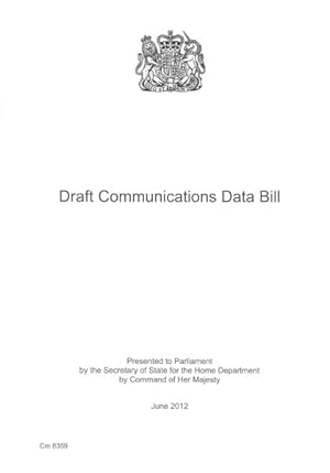 Image du vendeur pour Draft Communications Data Bill mis en vente par GreatBookPrices