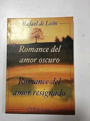 Imagen del vendedor de Romance del amor oscuro a la venta por Libros nicos