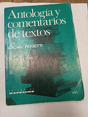 Image du vendeur pour Antologia y comentarios de textos mis en vente par Libros nicos