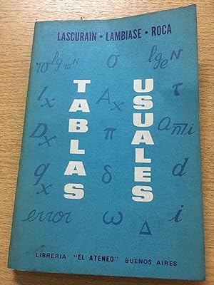 Seller image for Tablas usuales for sale by Libros nicos