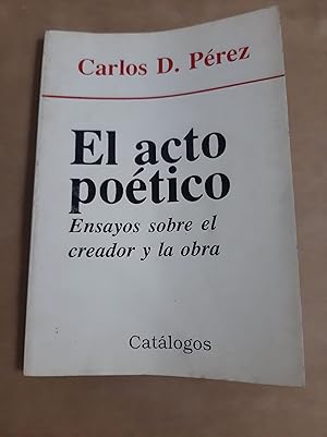 Imagen del vendedor de El acto poetico a la venta por Libros nicos