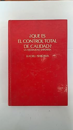 Imagen del vendedor de Que es el control total de calidad? a la venta por Libros nicos