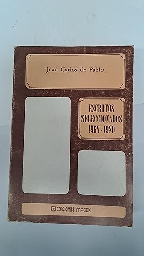 Imagen del vendedor de Escritos Seleccionados 1968 - 1980 a la venta por Libros nicos