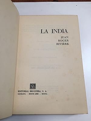 Imagen del vendedor de La India a la venta por Libros nicos