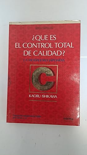 Imagen del vendedor de Que es el control total de calidad? a la venta por Libros nicos