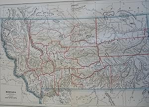 Montana Helena Butte Rocky Mountains c. 1900 large detailed People's Pub. map